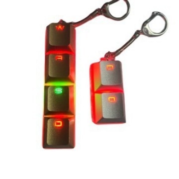 Metāla taustiņa bāze, gaismu izstarojošs caurspīdīgs taustiņš ar čūsku kaulu ķēdi