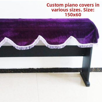 Elektriskā pianina vāciņš, zelta samts, 88 tausti, putekļu aizsardzība