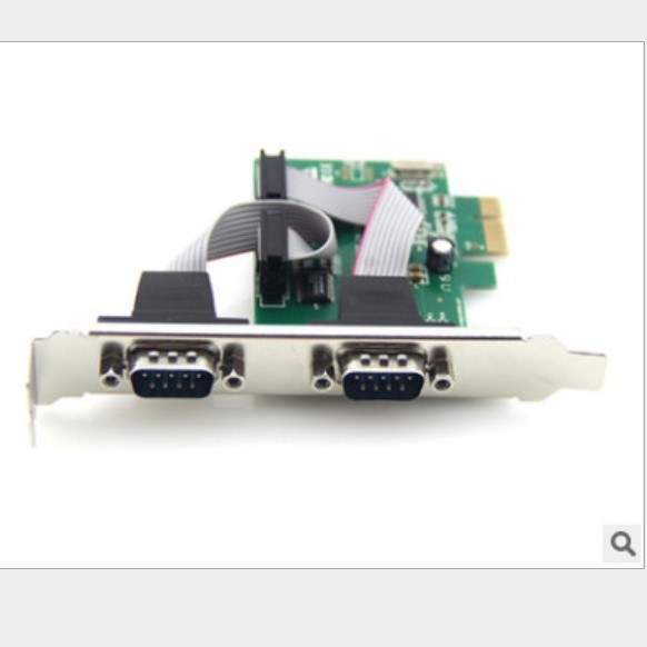 PCIe RS-232 serijska kartica, 2 porta, 2×9-pin COM priključci, za stolne/industrijske sustave upravljanja