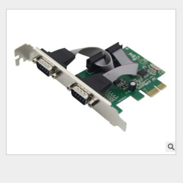 PCIe RS-232 serijska kartica, 2 porta, 2×9-pin COM priključci, za stolne/industrijske sustave upravljanja
