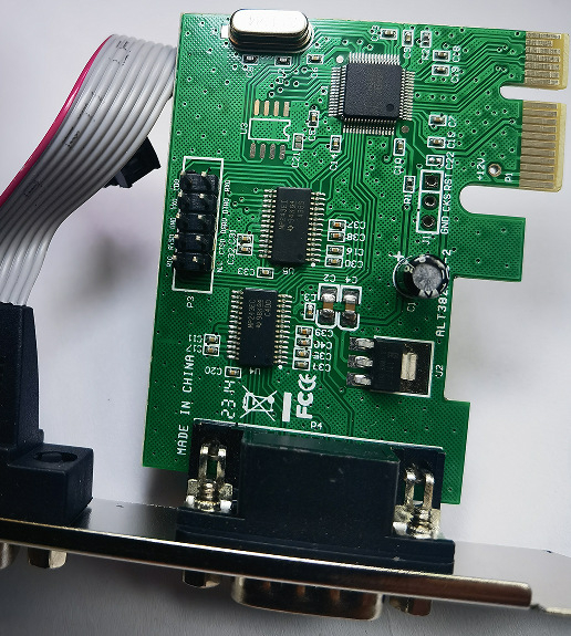 Cardă adaptor PCI ExpressCard cu port serial CH382, model ALT 382X2S-2