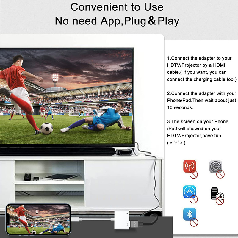 Cablu adaptor HDMI TY-801-HL cu cip HDMI, transfer de date de înaltă viteză