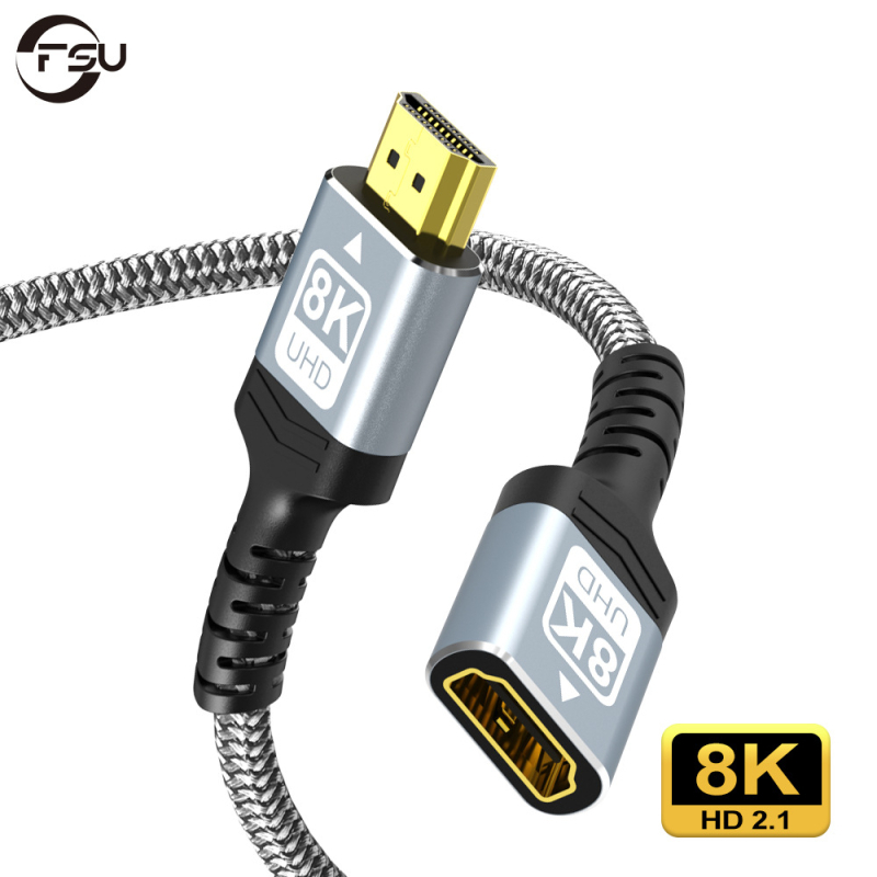 HDMI 2.1 adapter-produžni kabel, muški–ženski, 48Gbps, podržava 8K60Hz/4K120Hz