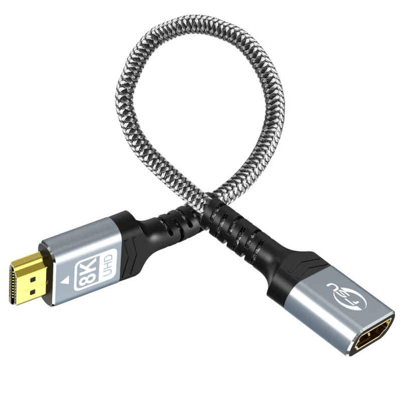 HDMI 2.1 adapter-produžni kabel, muški–ženski, 48Gbps, podržava 8K60Hz/4K120Hz