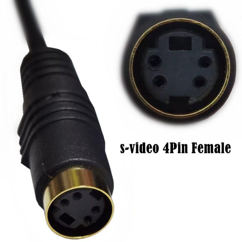ERE YR-AV-37-001 S-Video 4-pinski adapter kabel, zlato-pozlaćeno bakreno jezgro, muško–ženski produžni kabel, model YR-AV-37-001