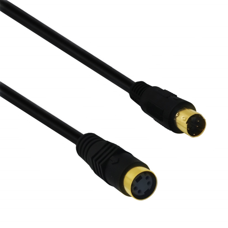ERE YR-AV-37-001 S-Video 4-pinski adapter kabel, zlato-pozlaćeno bakreno jezgro, muško–ženski produžni kabel, model YR-AV-37-001
