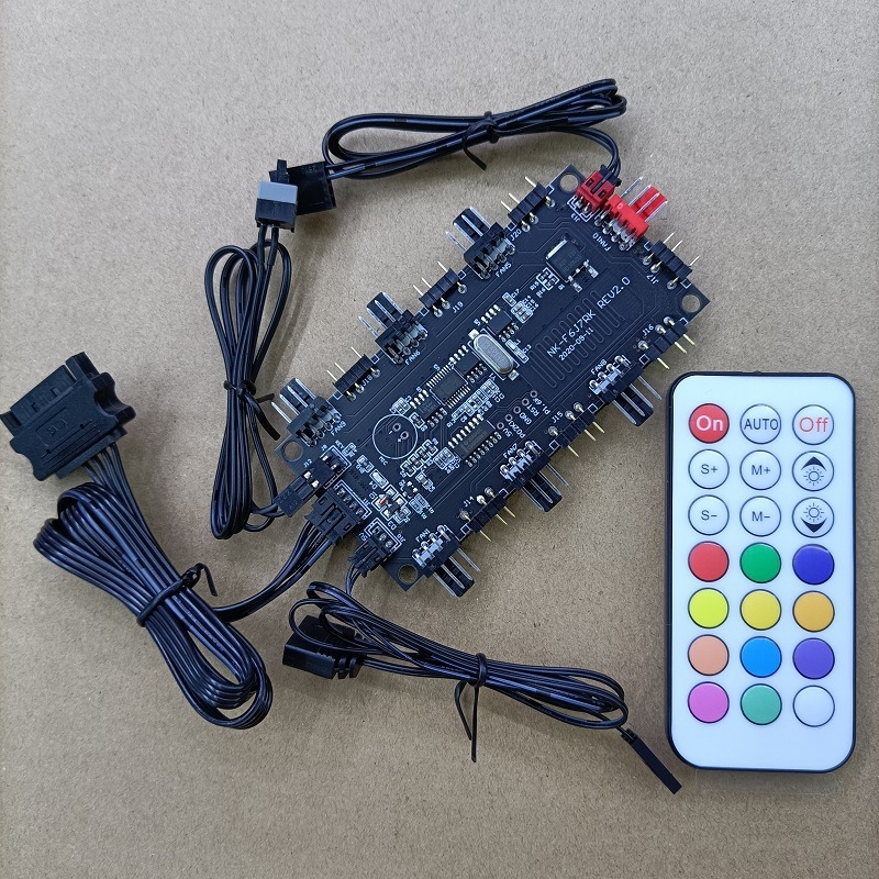 Ρυθμιστής PWM θερμοκρασίας για ARGB ανεμιστήρες, 5V, 3-Pin, ARGB Hub και διακλαδωτής ανεμιστήρων PC