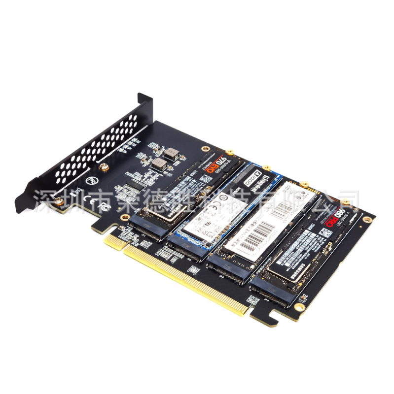 PCIe 4.0 x16 NVMe adapter kartica za četiri M.2 NVMe SSD utora (M Key)