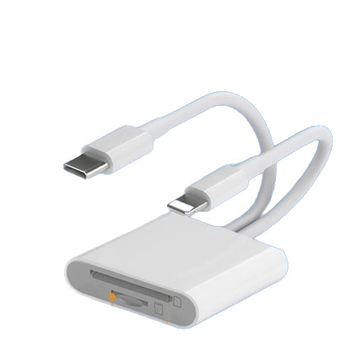 Type-C čitač SD/TF kartica s dva utora, USB 2.0 480 Mbps, bakreno jezgro, kompatibilan s iPhone