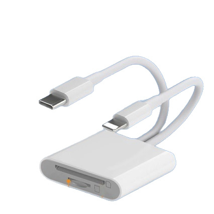 Type-C čitač SD/TF kartica s dva utora, USB 2.0 480 Mbps, bakreno jezgro, kompatibilan s iPhone