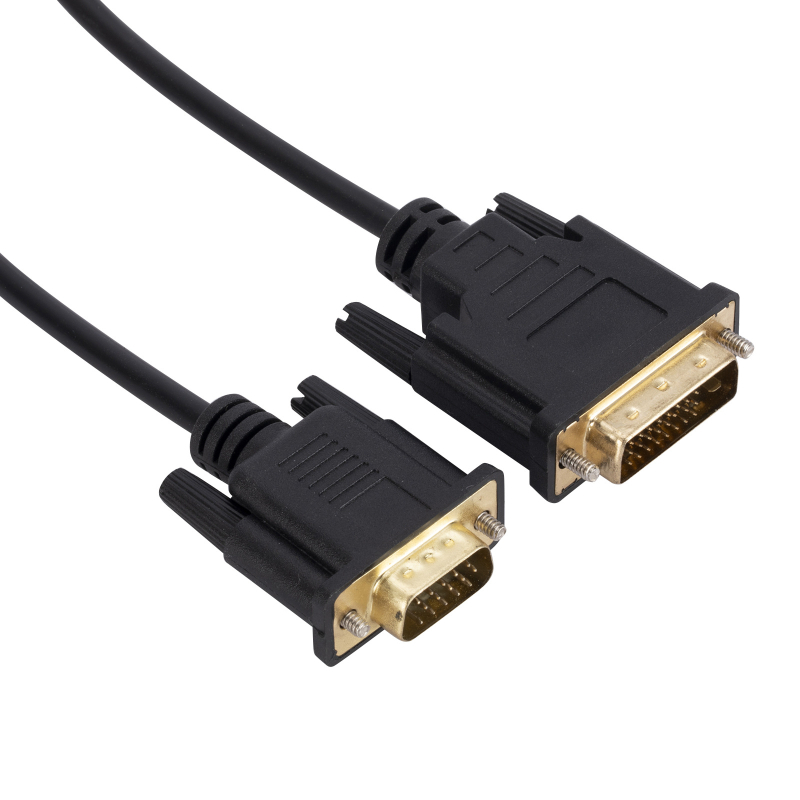 DVI na VGA adapter kabel, DVI 24+1 na VGA, bakreno jezgro, brzina prijenosa 5 Gbps