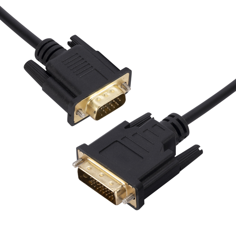 DVI na VGA adapter kabel, DVI 24+1 na VGA, bakreno jezgro, brzina prijenosa 5 Gbps