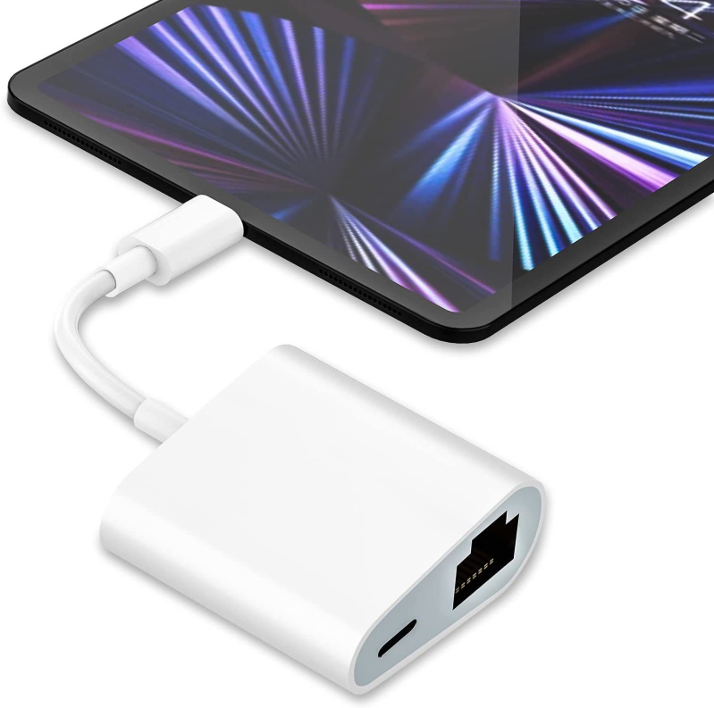 Lightning na RJ-45 Ethernet adapter za iPhone – 1 Gbps, 0.25 m, bakreno jezgro