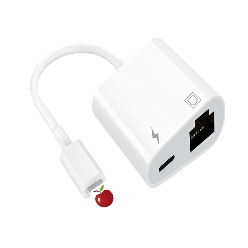 Lightning na RJ-45 Ethernet adapter za iPhone – 1 Gbps, 0.25 m, bakreno jezgro