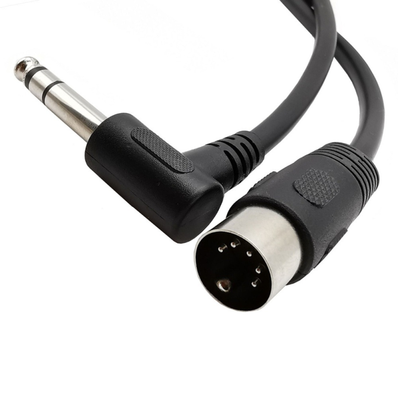 ERE YR-Din-5-08 adapter kabel: 90° 6,35 mm na MIDI DIN 5-Pin, audio izlaz, dužina 1,5 m