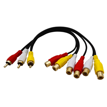 AV adapter kabel s RCA konektorima 3 na 6, bakreno jezgro, model YR-AV-246