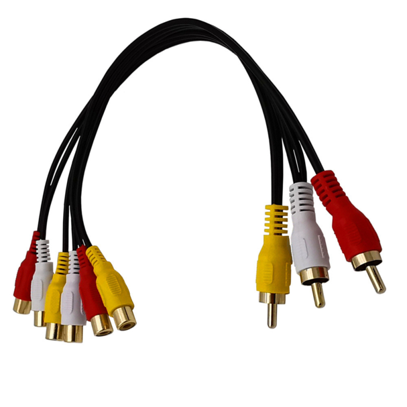 AV adapter kabel s RCA konektorima 3 na 6, bakreno jezgro, model YR-AV-246