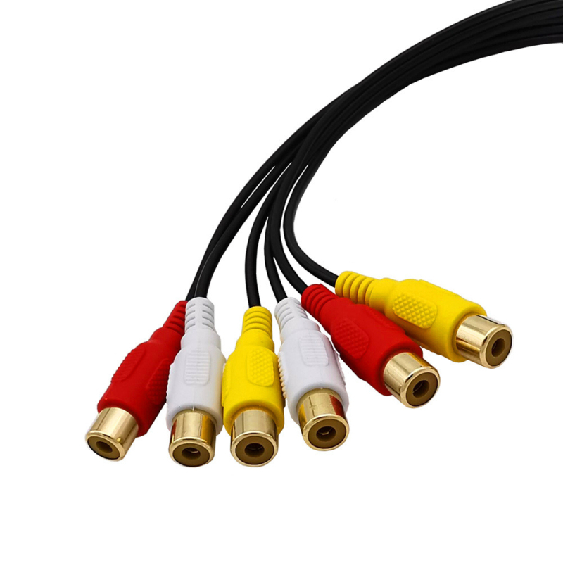 AV adapter kabel s RCA konektorima 3 na 6, bakreno jezgro, model YR-AV-246