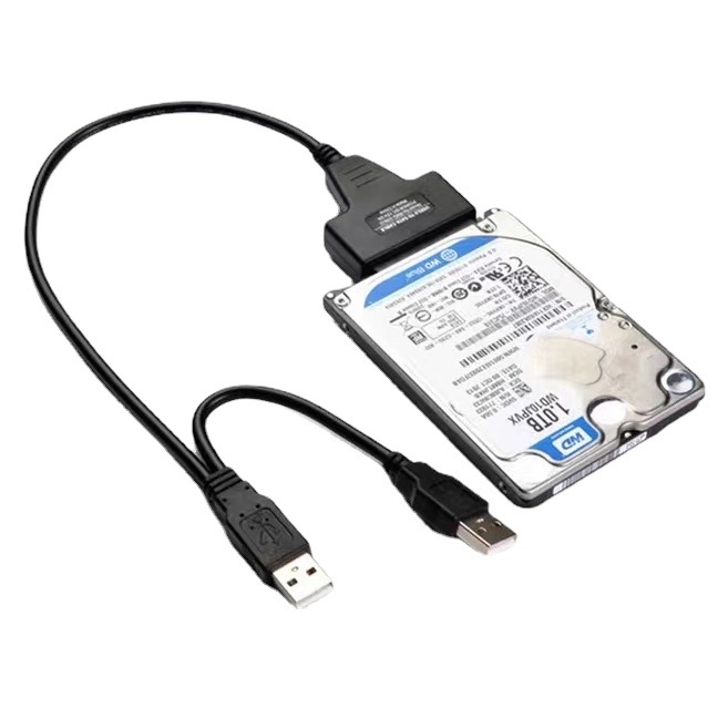 Adapter kabel SATA na USB 2.0 za 2,5 inčni HDD/SSD, 7+15-pin SATA, duljina 39 cm, dvostruki USB