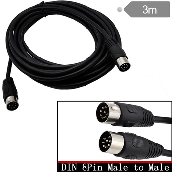Adapter kabel, 8-pin DIN muški–muški, izlaz zvuka, s jednim krajem