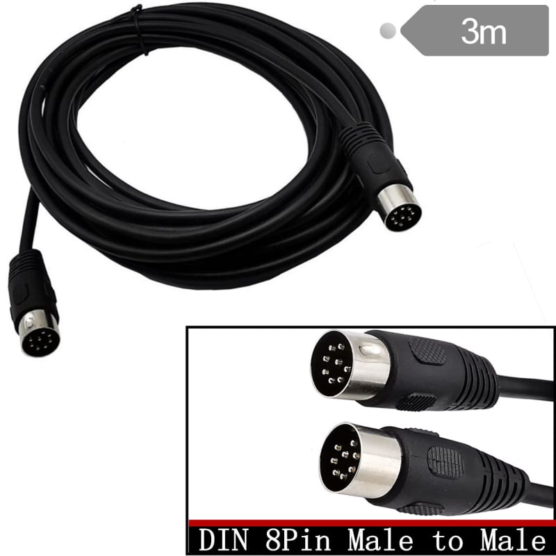Adapter kabel, 8-pin DIN muški–muški, izlaz zvuka, s jednim krajem