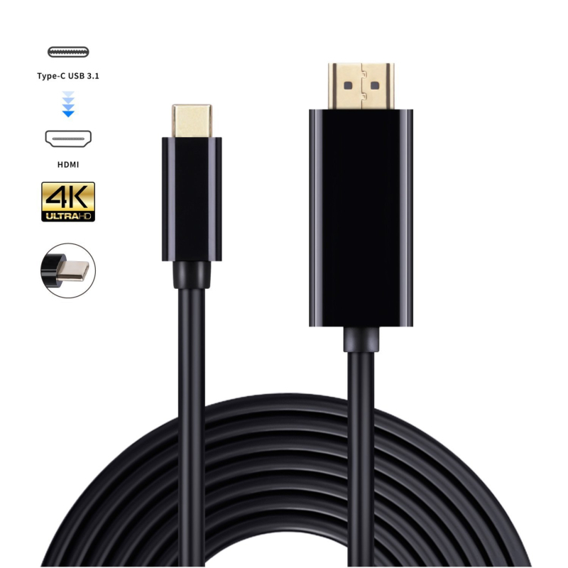 USB-C na HDMI adapter kabel, podržava 4K i 1080p, HDMI sučelje