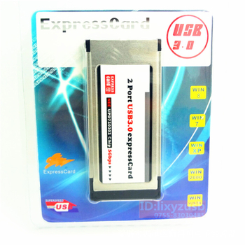 Cardă adaptor USB 3.0 pentru notebook, 2 porturi, ExpressCard 34mm