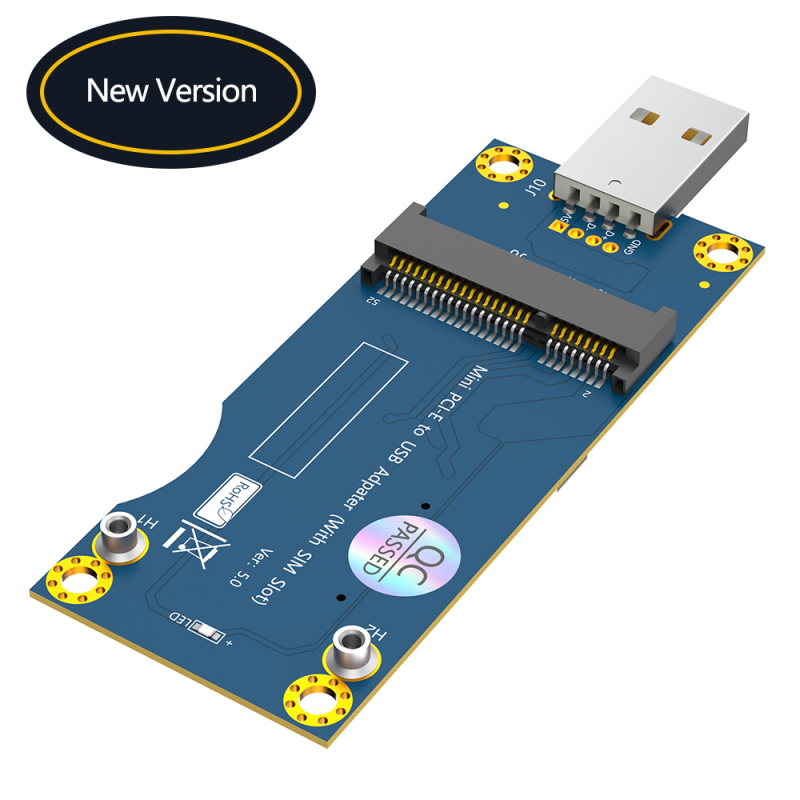ZYX mini PCI-E to SIM adapter kartica, vertikalni interfejs, industrijske klase