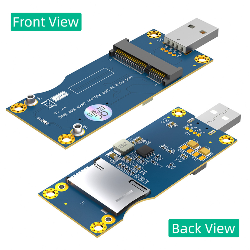 ZYX mini PCI-E to SIM adapter kartica, vertikalni interfejs, industrijske klase