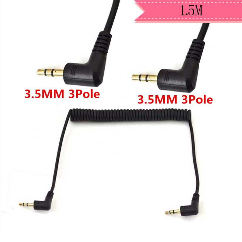 Zlatno pozlaćeni audio adapter kabel s 90° kutom, 3,5 mm muški–muški, duljina 1,5 m, model YR-AV-D26