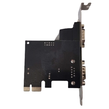 Carte PCIe pentru port serial, 2 porturi RS232, cip NEC, interfețe COM 2×9 pini