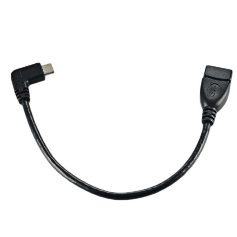 Adapter kabel USB-A ženski na USB-C kutni konektor, USB 3.0 sučelje, duljina 0,25 m, model YR-3.1-6-1A