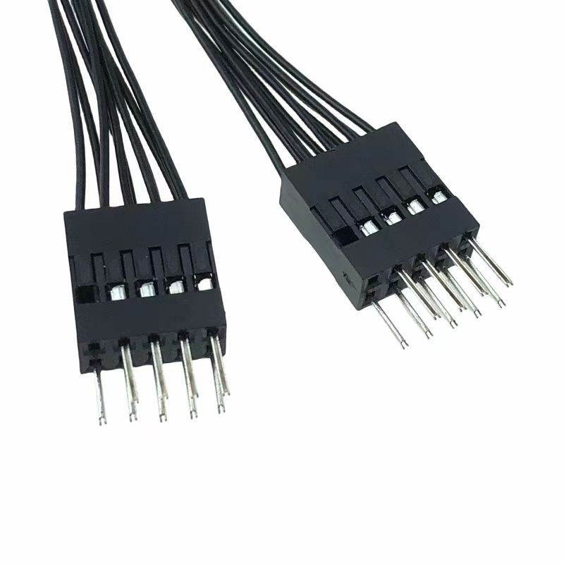 SW USB 2.0 produžni kabel za matičnu ploču, DuPont 9-pinski razdjelnik, USB podatkovni kabel 1 na 2, duljina 15 cm, crni