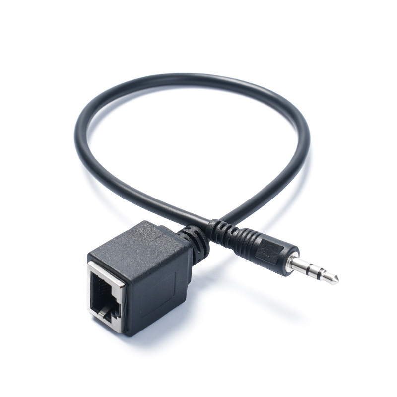 Καλώδιο προσαρμογέα ήχου, 3,5 mm αρσενικό προς RJ-45 θηλυκό, μήκος 30 cm