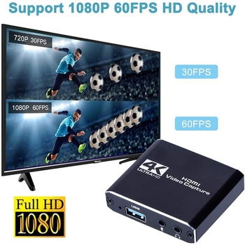 Κάρτα λήψης βίντεο USB 3.0, 4K60Hz, TI6634 chip από Hongjingwei, συμβατή με όλα τα λειτουργικά συστήματα