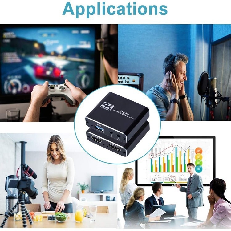Κάρτα λήψης βίντεο USB 3.0, 4K60Hz, TI6634 chip από Hongjingwei, συμβατή με όλα τα λειτουργικά συστήματα