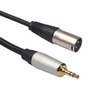Audio kabel 3.5 mm stereo na XLR muški konektor, bakreni vodič, pozlaćeni konektor, kućište od cinkove legure