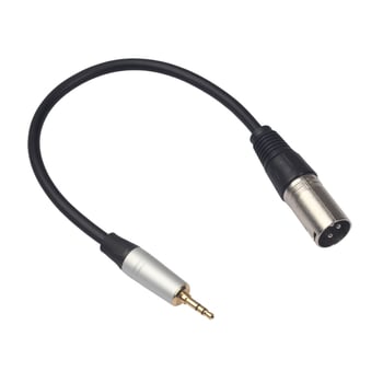 Audio kabel 3.5 mm stereo na XLR muški konektor, bakreni vodič, pozlaćeni konektor, kućište od cinkove legure