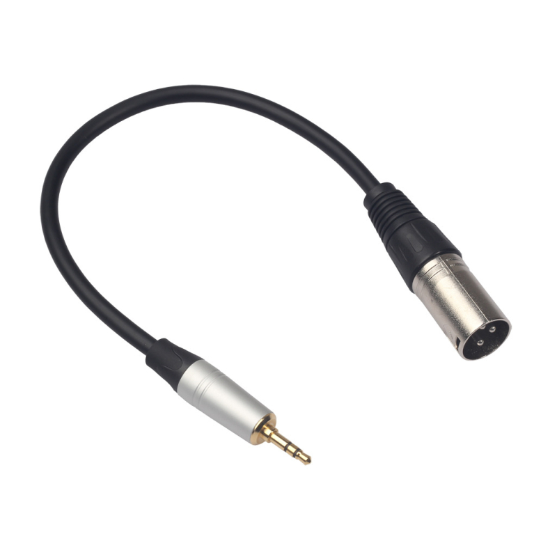 Audio kabel 3.5 mm stereo na XLR muški konektor, bakreni vodič, pozlaćeni konektor, kućište od cinkove legure
