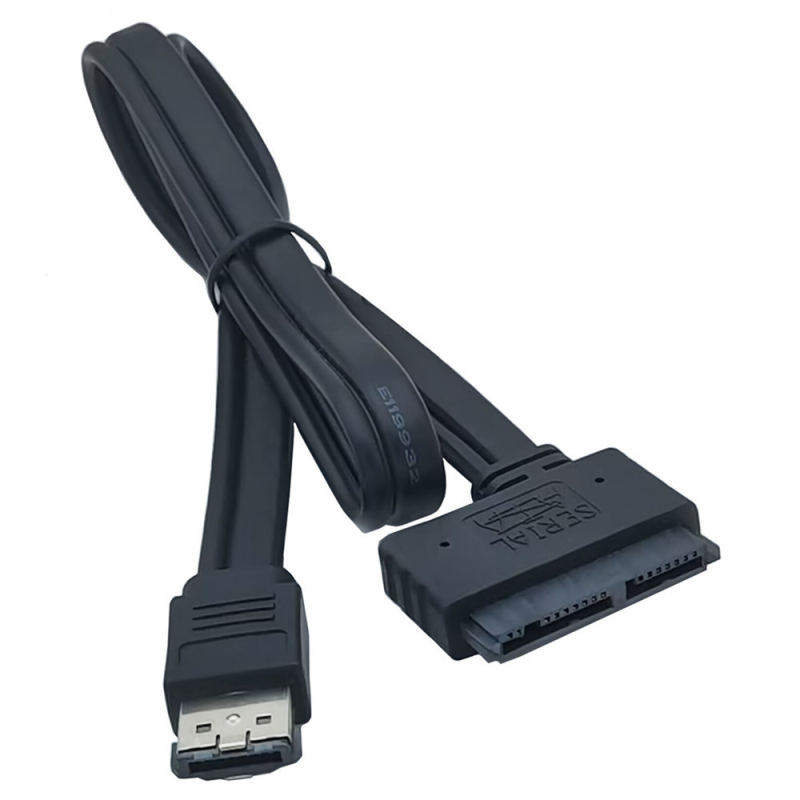 Slimline SATA adaptér kábel pre napájanie ESATA/USB pre optický disk, model YR-STAT-PW-61, podporuje 12V a 5V