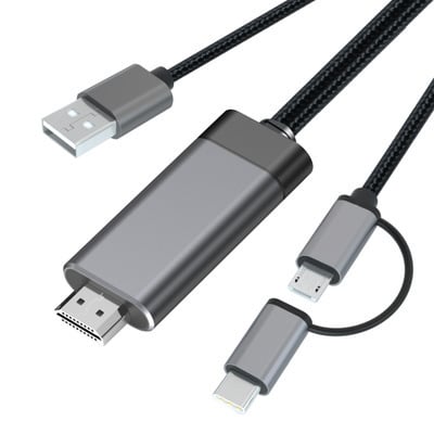 LD36 Type-C/Micro HDMI 2-in-1 kábel pre TV – HDMI adaptér, video prevodník
