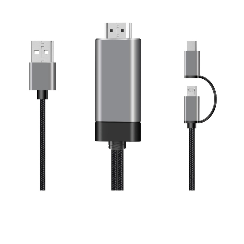 LD36 Type-C/Micro HDMI 2-in-1 kábel pre TV – HDMI adaptér, video prevodník