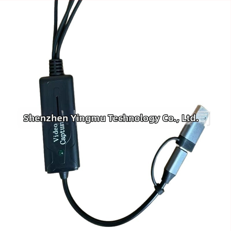 AV CVBS/S-Video USB-C capture karta s rozhraním USB 2.0, rozlíšenie 640x480@25Hz a 720x576@30Hz