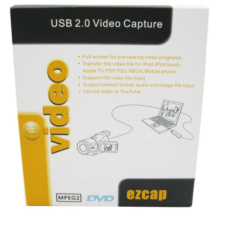 EZCAP172 Κάρτα USB για λήψη βίντεο, ανάλυση 720x480, USB διεπαφή, ταϊβανέζικο τσιπ, συμβατή με όλα τα λειτουργικά συστήματα, εγγύηση 1 έτους