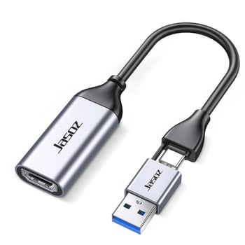 Карта за видеозаснемане USB-C с двойни USB интерфейси и HDMI изход, вход 4K60, изход 1080p30, чип MS2109+MS8005, модел T-G158