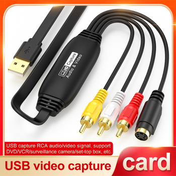Card de captare video USB pentru semnale CVBS și S-Video, 1080P, cip Ms2107, interfață AV-in, Hw-1406 model, compatibil Windows
