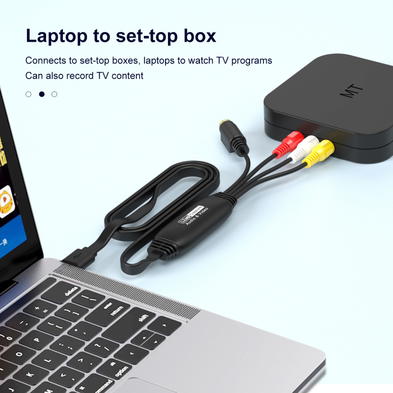 Card de captare video USB pentru semnale CVBS și S-Video, 1080P, cip Ms2107, interfață AV-in, Hw-1406 model, compatibil Windows