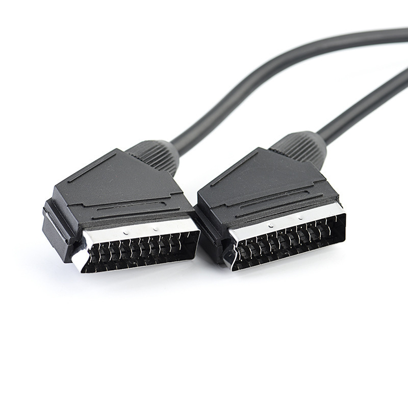 Europski SCART kabel, 21-pinski muški–muški, adapter kabel, bakreno jezgro