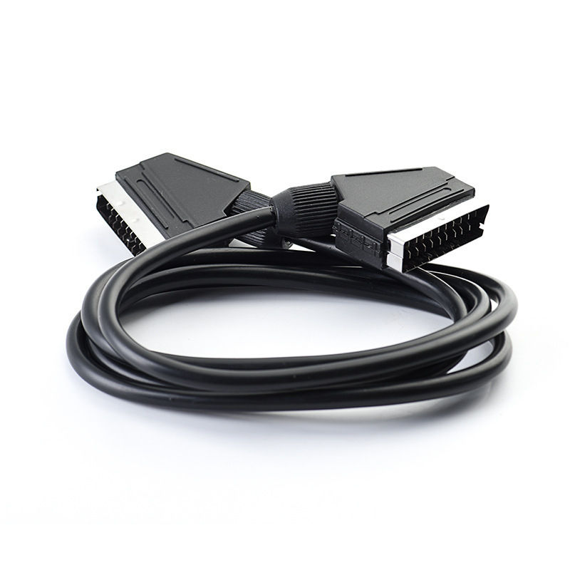 Europski SCART kabel, 21-pinski muški–muški, adapter kabel, bakreno jezgro