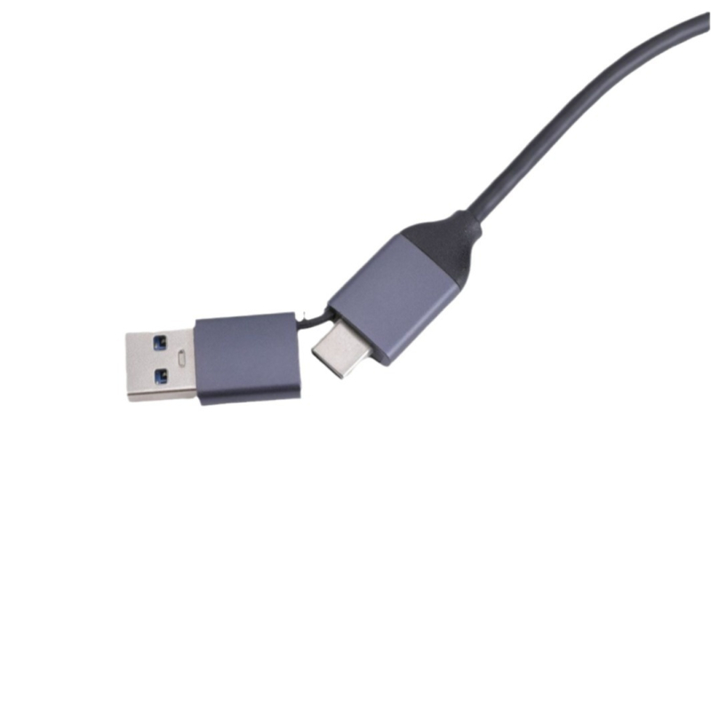 USB 3.0 videokarte ar divām ieejām — 4K atbalsts, USB interfeiss, Windows saderīgs